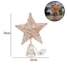 home & garden : Sterrenachtige Elegant - Bovenste Ster Ornamenten Kerstlicht - Verlicht Uw Eindejaarsfeest in 25cm Roségoud van Pantino