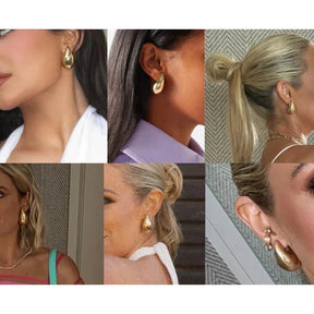 Earrings : Luxe Drop Oorbellen Dames Goud - Elegante Bengelhanger - Goudkleurig in van Pantino