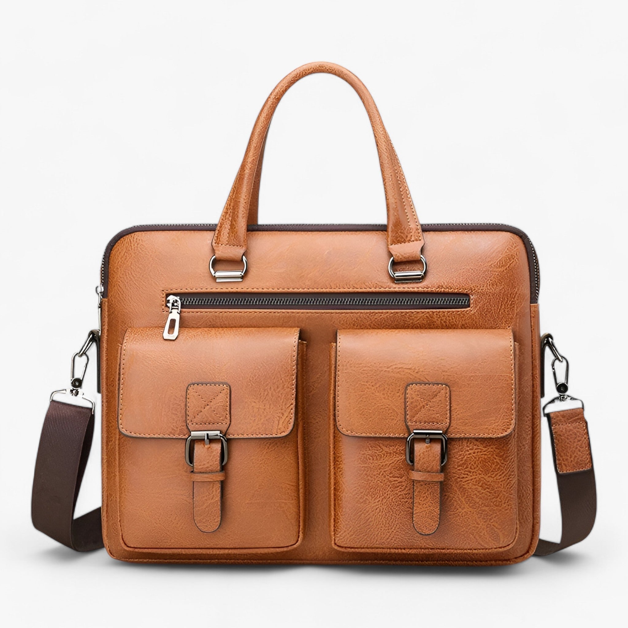 bags : Professionele Tas - Elegant en Ruim - Bruin in Bruin 38 x 7 x 30 van Pantino
