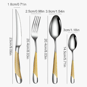 home & garden : StarDine - Bestekset van Roestvrij Staal - Zilver Goud in van Pantino