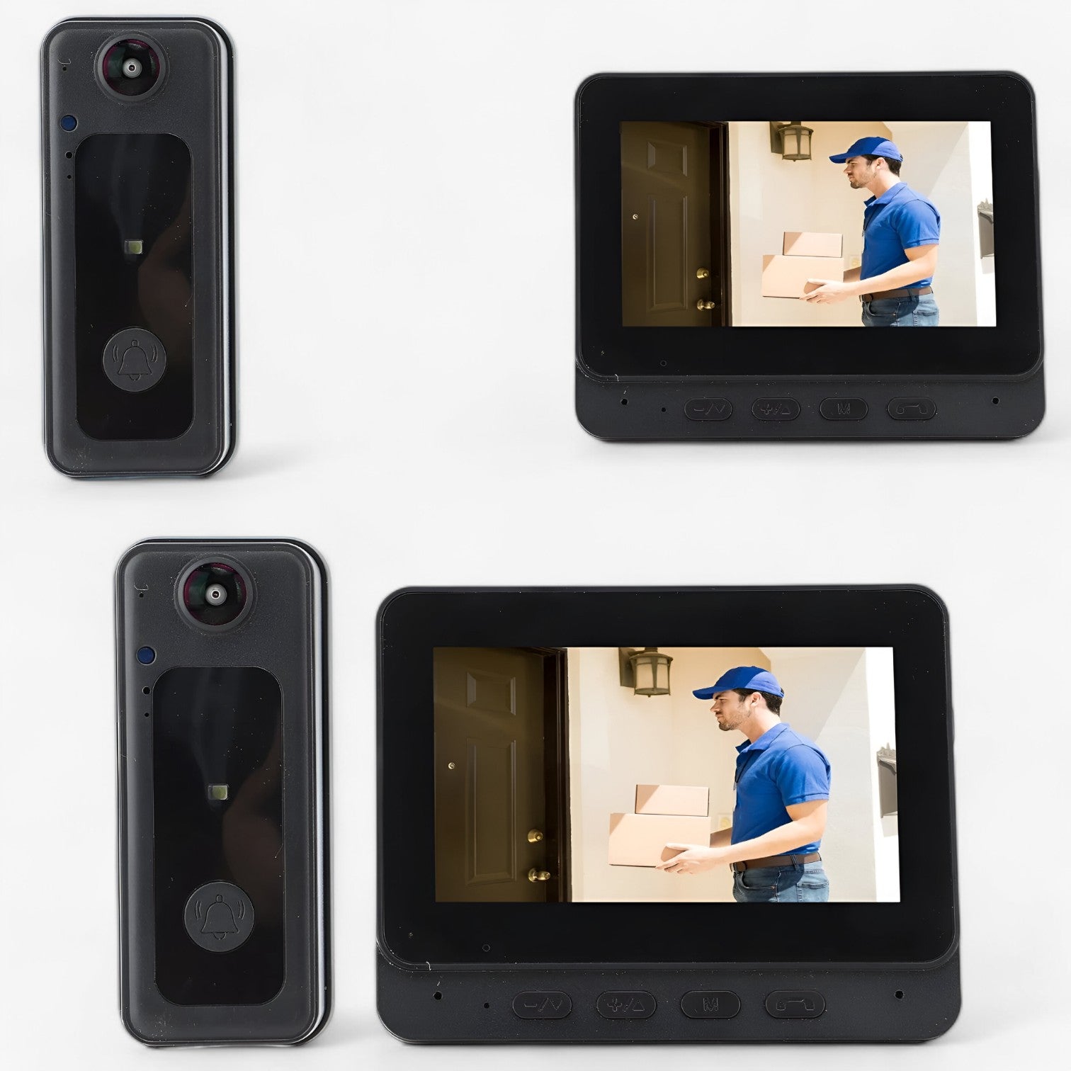 gadgets : Draadloze Videodeurbel met 8MP en Groothoeklens Zwart in van Pantino