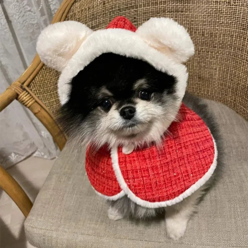 pets : Winter Warmte Huisdier Cape - Rood in van Pantino