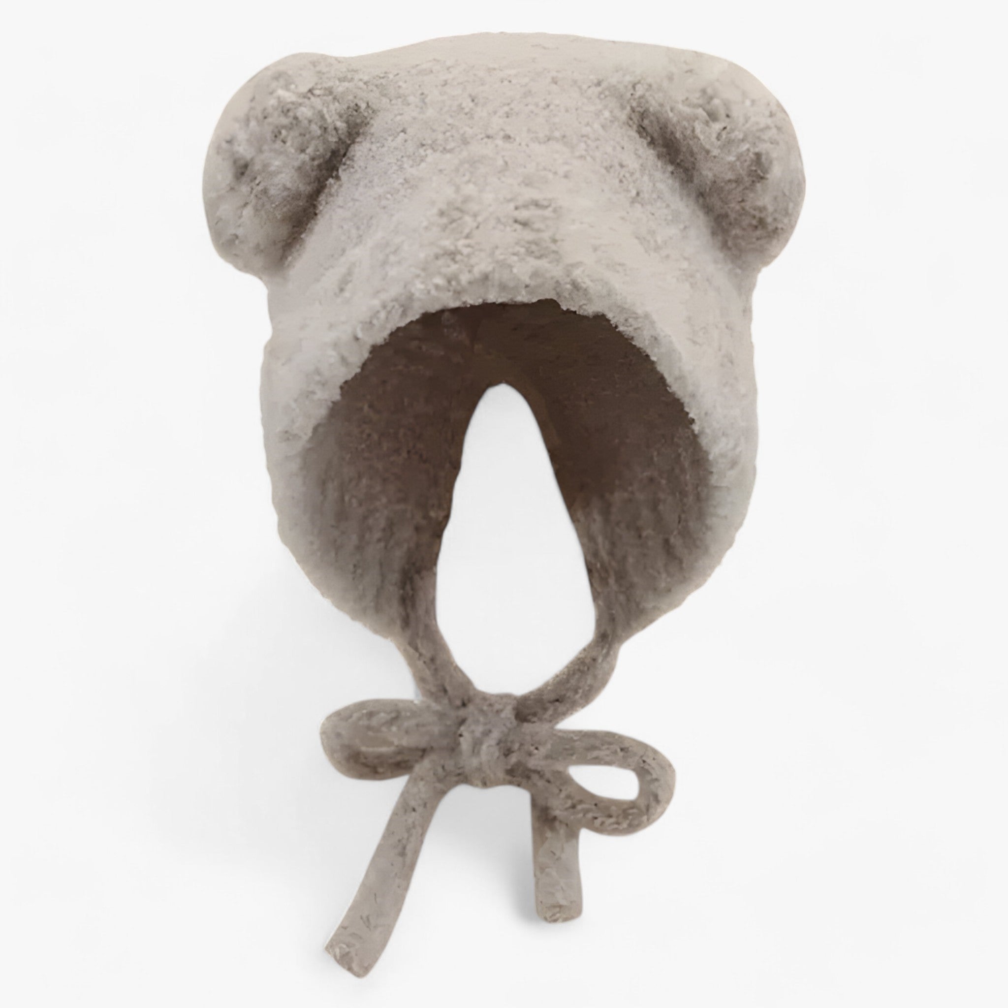 Beanie : Muts Grijs - Warme Leren-Wollen - Trendy & Comfortabel in Beige 56-58cm van Pantino