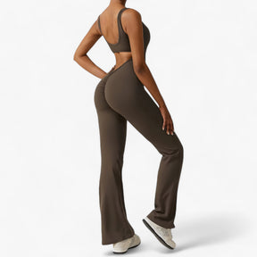 Jumpsuit : Yoga Jumpsuit - Stretch voor Maximale Flexibiliteit - Embleem Blauw in van Pantino