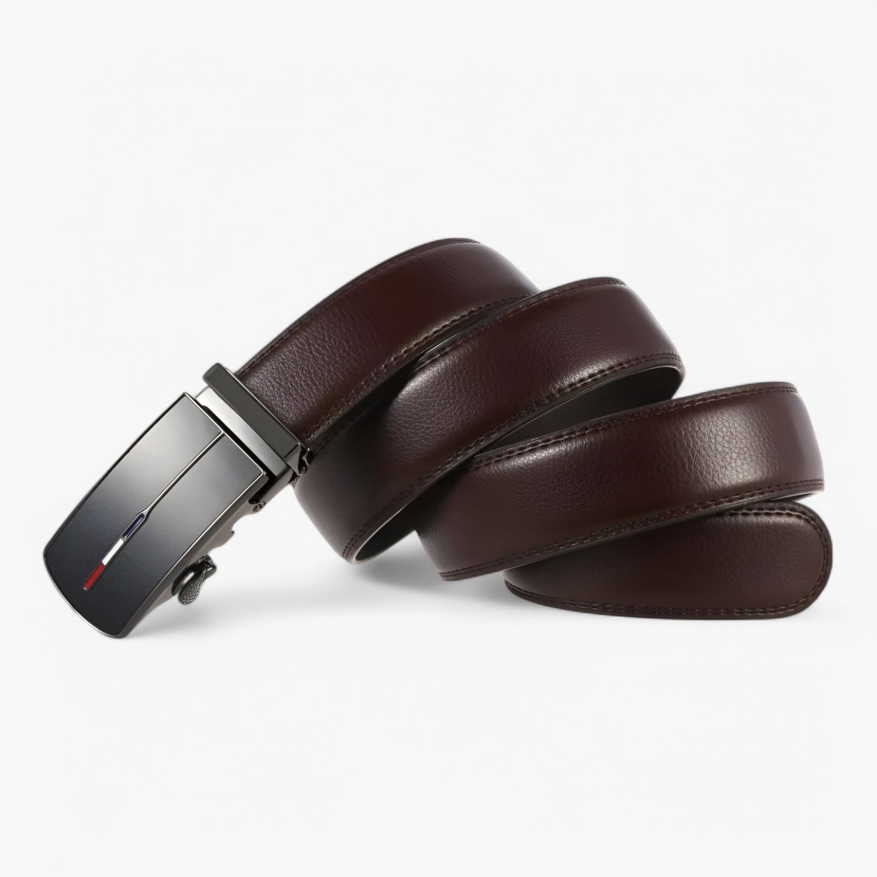 Belt : Riem Heren Zwart - Duurzame Leren Herenriem met Roestvrije Gespen in van Pantino