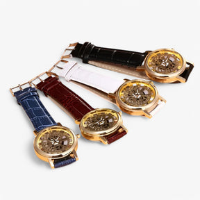 other : Kwarts Uurwerk met Leren Band en Romeins Wijzerplaat - Zilver Blauw in van Pantino