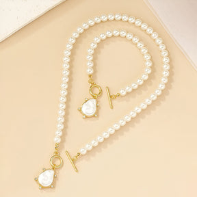 other : Set Onregelmatige Parelsieraden - Elegant en Opvallend - Wit in van Pantino