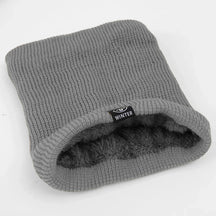 Scarf : Sjaal Geel - Warme Pluche Winter - Volledig Mask en Nekwarmer in Grijs Één maat van Pantino