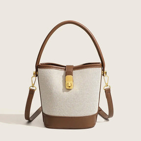 bags : Bucket Schoudertas Dames Beige - Compacte Elegantie - Synthetisch Leer in Beige van Pantino