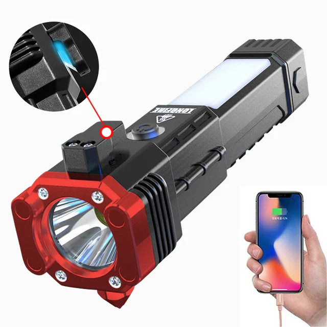 gadgets : SmartTorch Multifunctionele Zaklantaarn - Veiligheid op Reis - Rood in Rood van Pantino