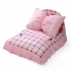 pets : BowLux - Schattig Strik Katten - En Hondenbed in Roze van Pantino