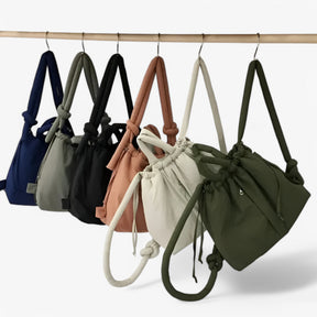 bags : Handtas Roze Puffer - Trendy Dames Schoudertas van Nylon in van Pantino