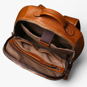 bags : Rugzak Bruin - Diogo Luxe Leren Laptoprugzak - Stijlvol en Ruim in van Pantino