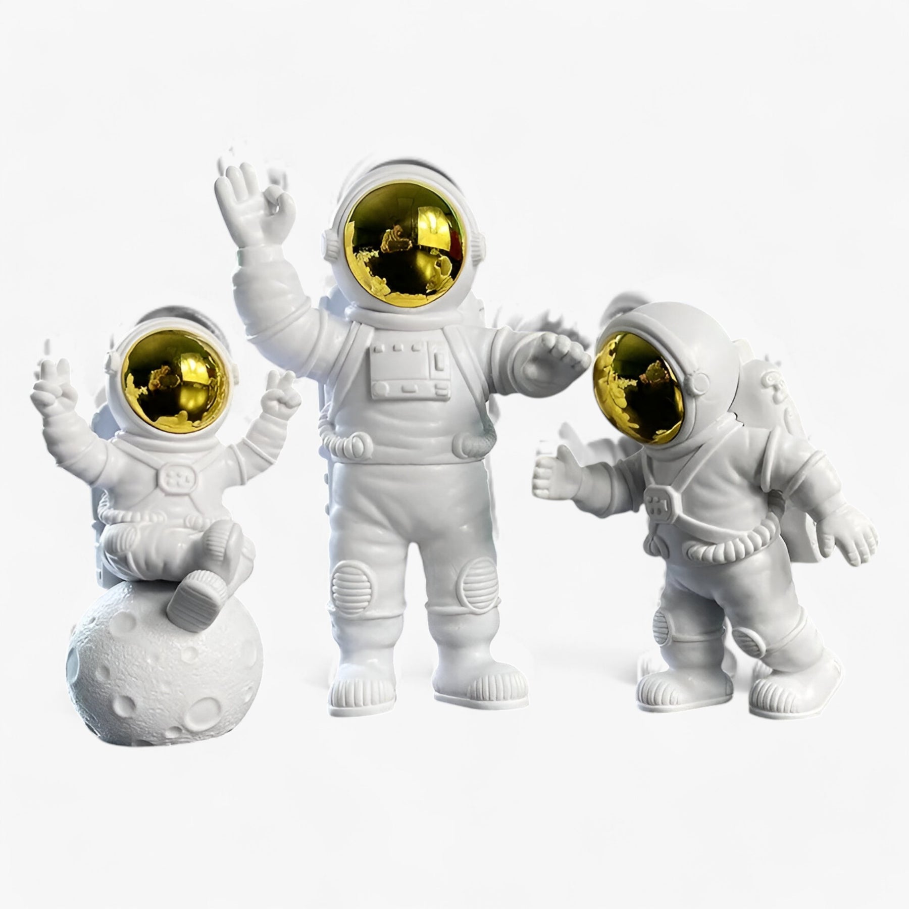 home & garden : Astronaut Ornament - Ruimtelijk Avontuur voor Je Huis - 3st Goud in van Pantino