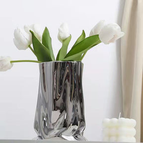 home & garden : Elegante Silberne Reflektierende Vase in van Pantino