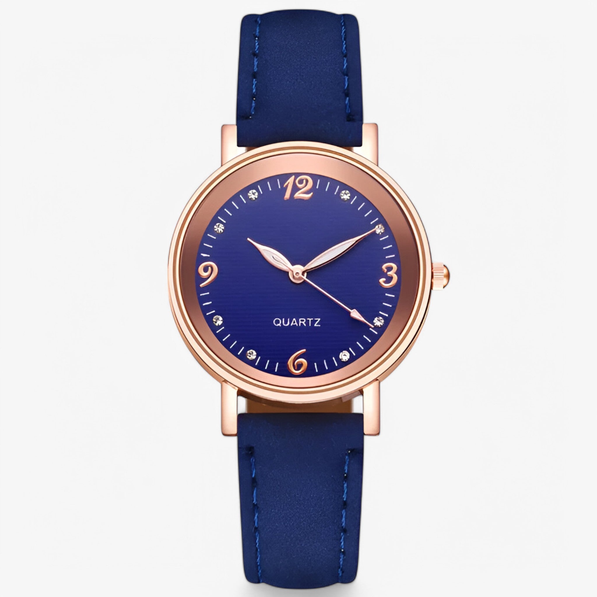 watches : Kwarts Horloge Dames - Elegant Roestvrij Staal & Paarse Wijzerplaat in Blauw van Pantino