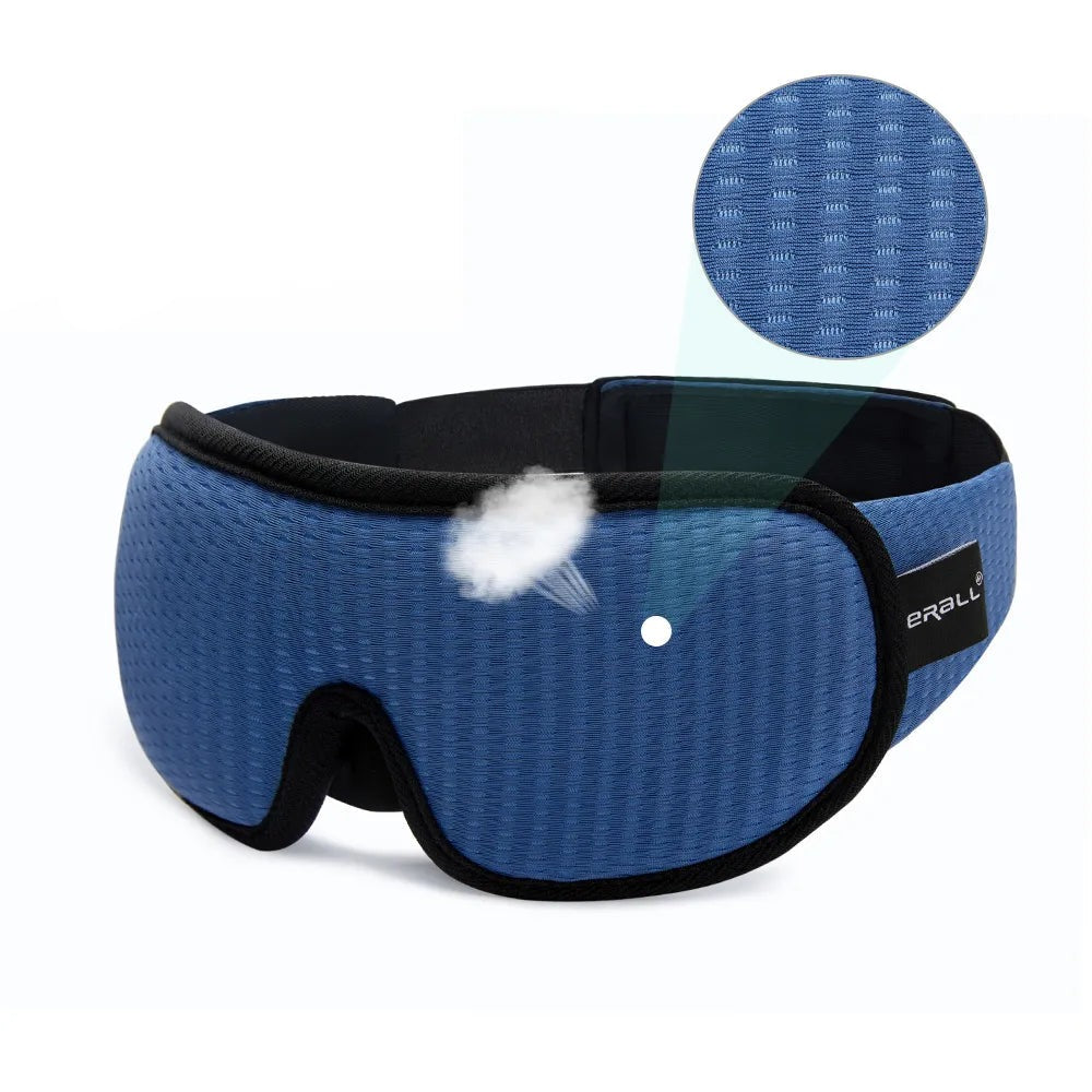 other : UltraComfort 3D Slaapmasker: Perfecte Duisternis - Zwart in Blauw van Pantino