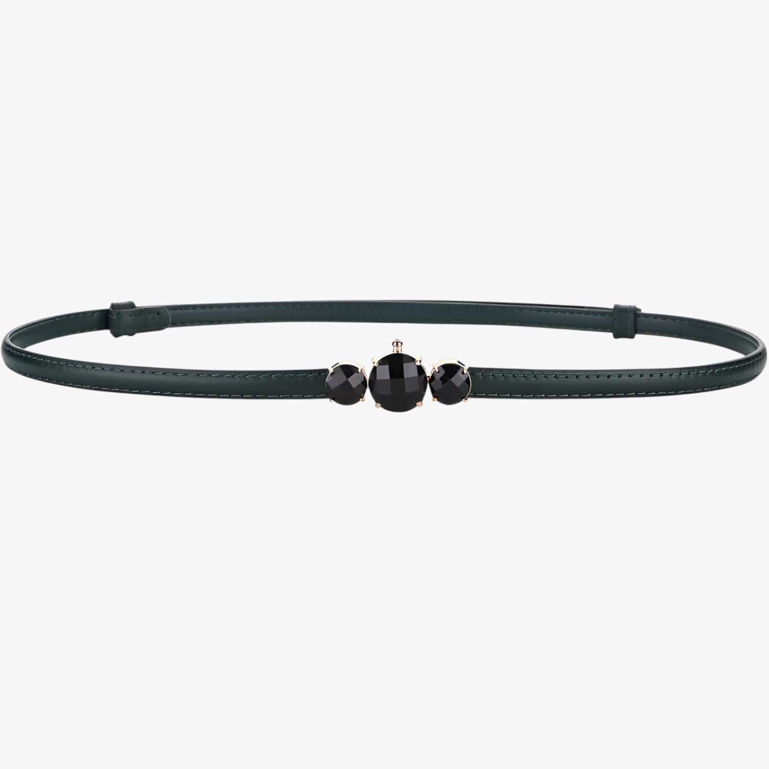Women's Belt : Slanke riem van echt leer – Verstelbare elegantie voor dames in groen 100 cm van Pantinoshop