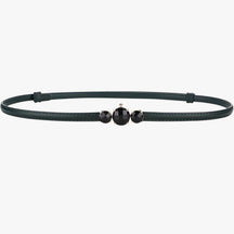 Women's Belt : Slanke riem van echt leer – Verstelbare elegantie voor dames in groen 100 cm van Pantinoshop