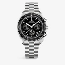 watches : Horloge Blauw - Luxe Stalen Chronograafhorloge in zwart van Pantino