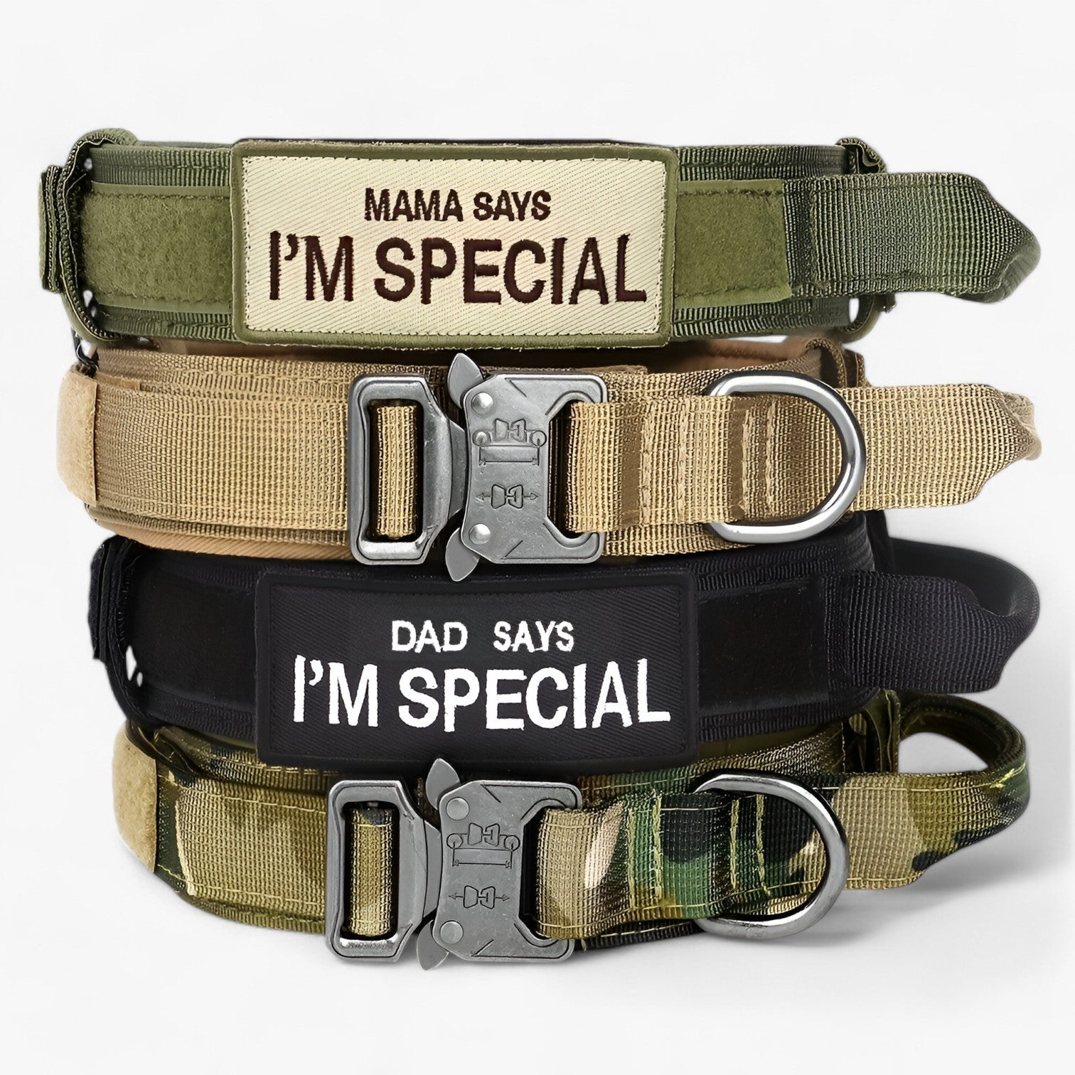 pets : Tactisch Hondenhalsband met Handvat voor Training - Bruin Set in van Pantino