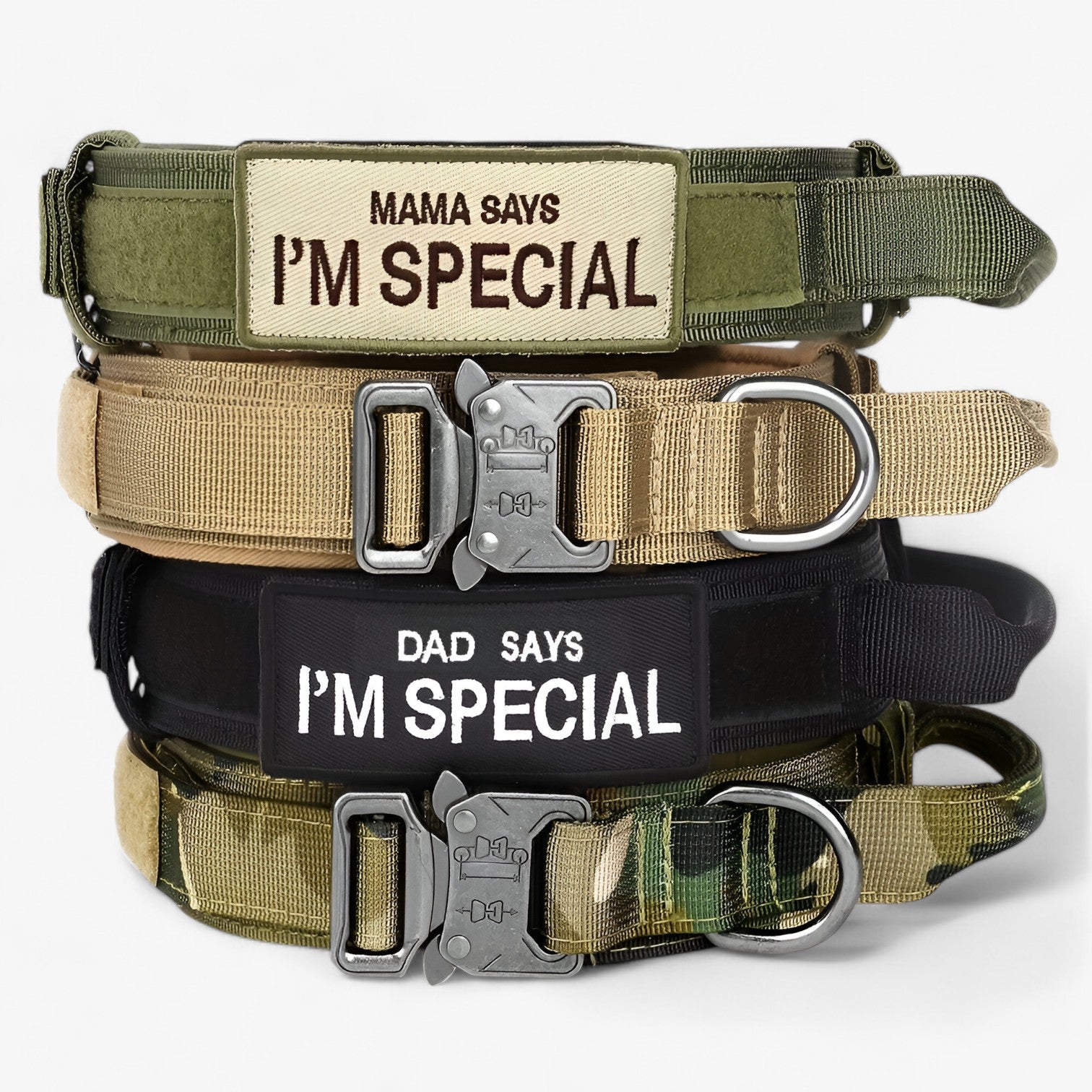 pets : Tactisch Hondenhalsband met Handvat voor Training - Bruin Set in van Pantino