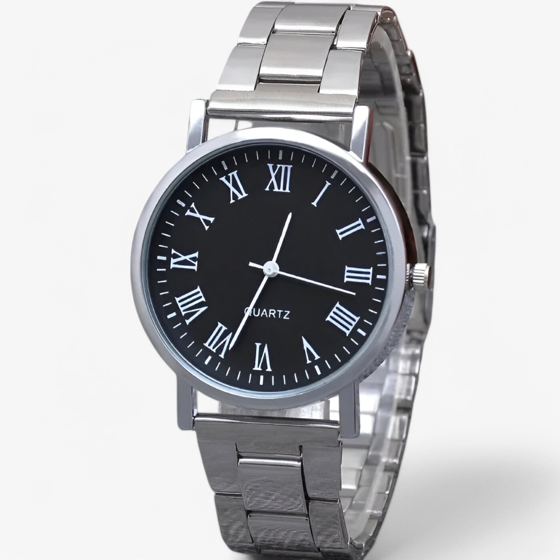 watches : Horloge Heren Wit - Elegant Stalen in Zwart van Pantino