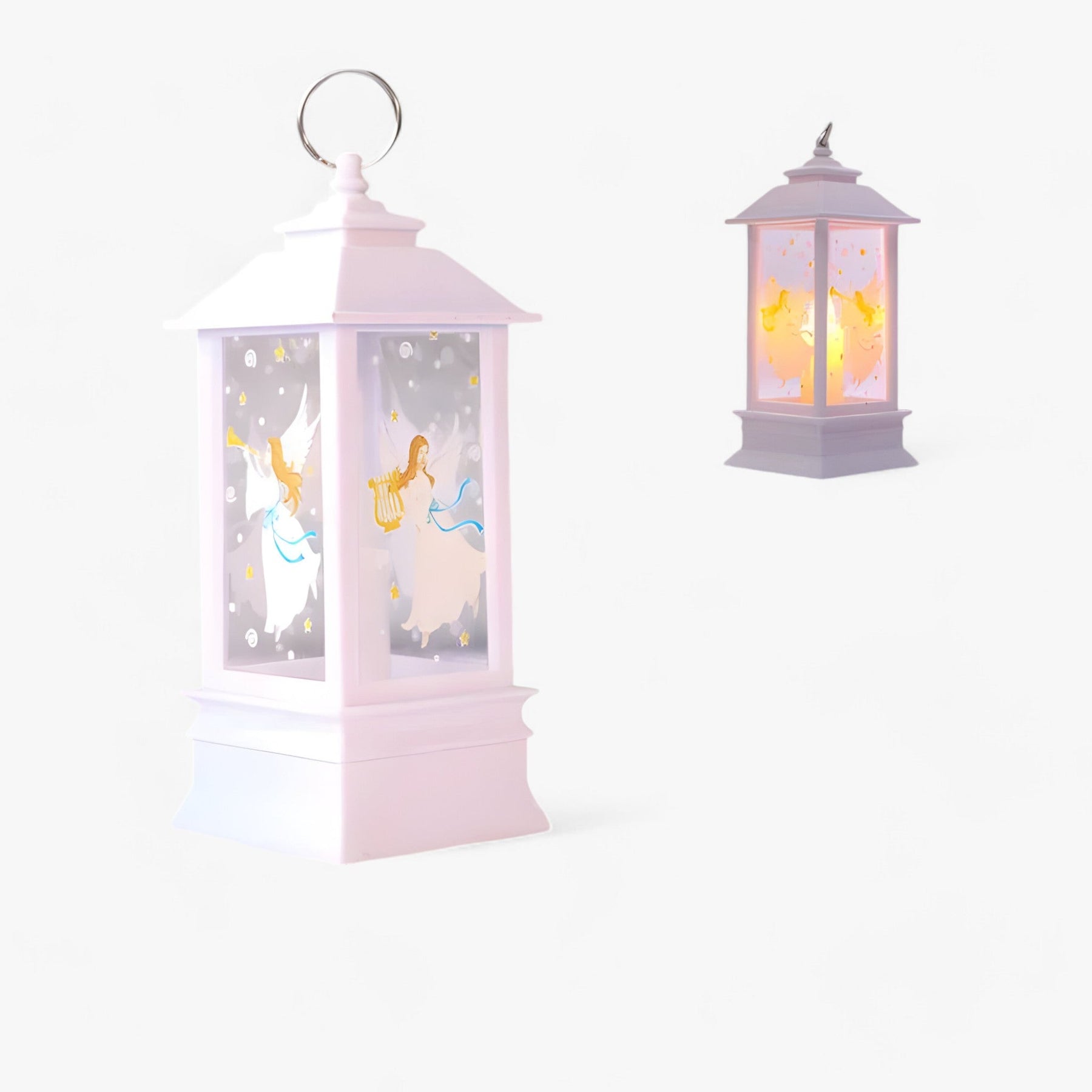 home & garden : Sneeuwman Kerstman Verlichte Lantaarn - Feestelijk Boomornament en Woondecoratie in G van Pantino