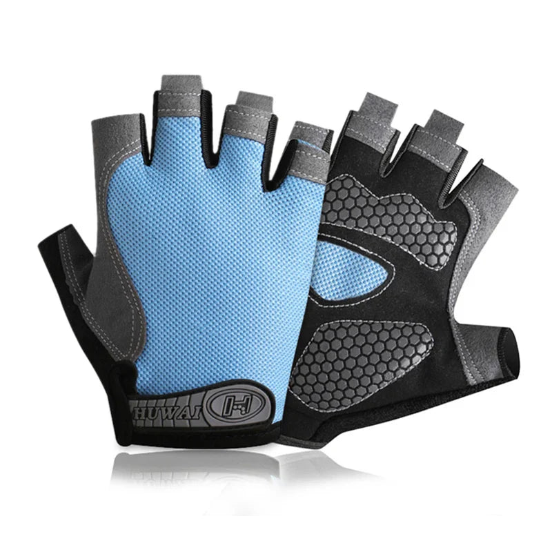 outdoor equipment : Sporthandschoenen Antislip voor Heren & Dames - Ademend, Comfortabel & Duurzaam - Ideaal voor Fitness & Fietsen in Upgrade Lichtblauw van Pantino