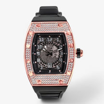 watches : Horloge Zwart - Luxe Tonneau in Rood van Pantino