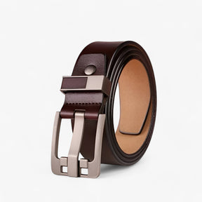 Men's Business Belt : Riem Zwart - Klassieke Leren Business in koffie van Pantino