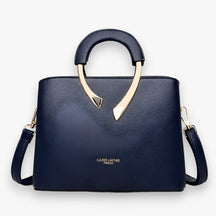 bags : Leren Dames Draagtas Elvira Grijs - Stijlvolle Schoudertas van Hoge Kwaliteit in Blauw van Pantino