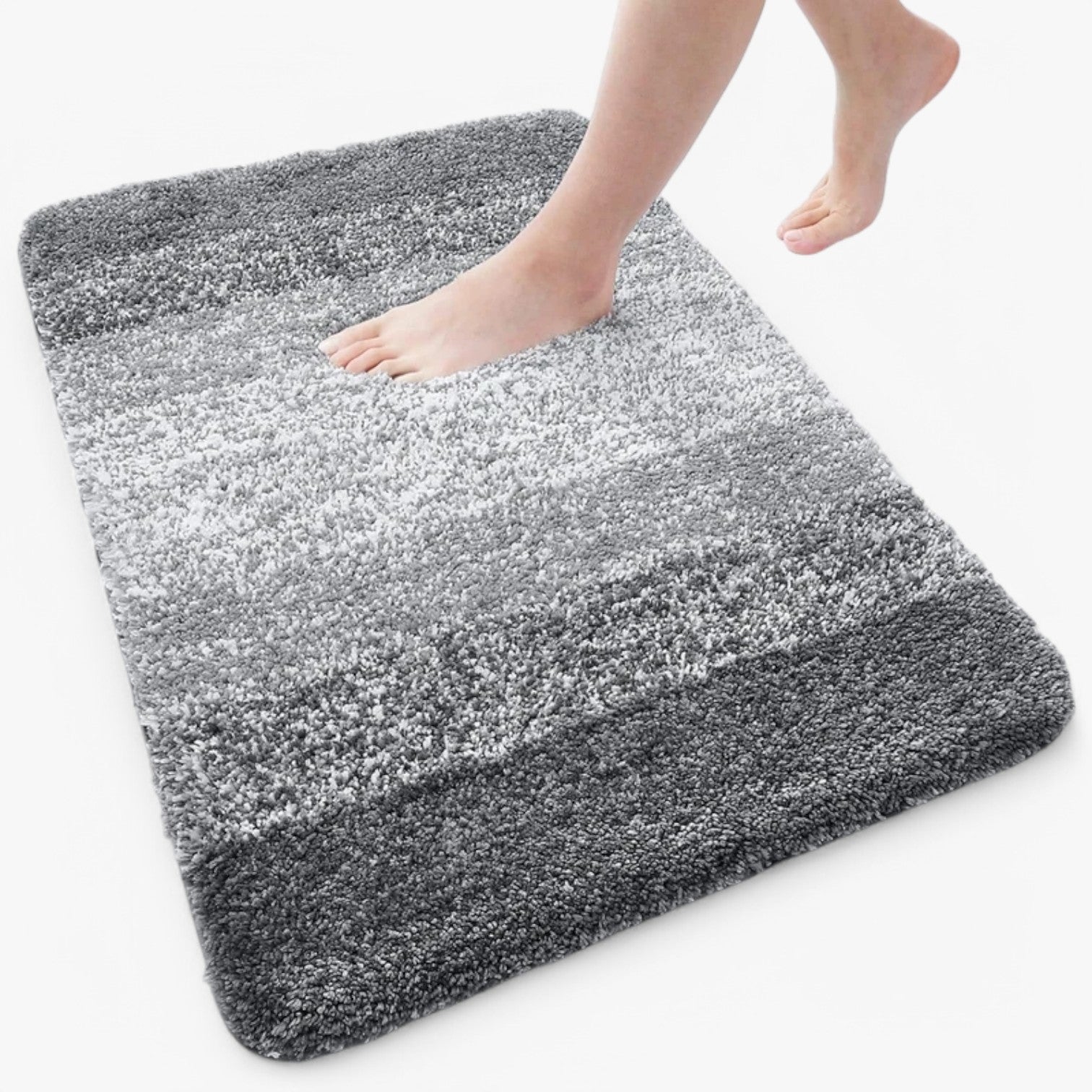 home & garden : Heidi Droge Voeten in een Handomdraai - Superabsorberende Antislip Badmat - Blauw in Grijs van Pantino