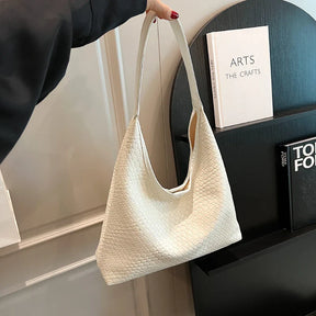 bags : Tote Bag Beige - Woven in van Pantino