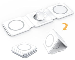 gadgets : 3-in-1 Draadloze Oplader - Eén Oplader voor Je Smartphone, Smart Watch en Oordopjes - Wit in van Pantino