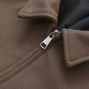 Damesjassen & -jacks : Winterjas Dames Donkerbruin - Vintage Wollen voor Koude Maanden in van Pantino
