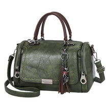 Tassen : Vintage Schoudertas Dames Groen - Retro Stijl in Groen 27*14*17cm van Pantino