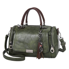Tassen : Vintage Schoudertas Dames Groen - Retro Stijl in van Pantino