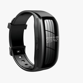watches : Joris Mini Spraakrecorder Armband - Discreet Opnemen en Veilig Bewaren in Eén Armband - Zwart in van Pantino