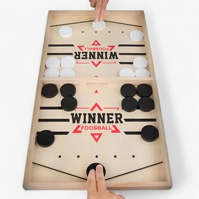 other : Snel Plezier - Interactief Tafelhockey & Sling Puck Bordspel - Beige in Beige van Pantino