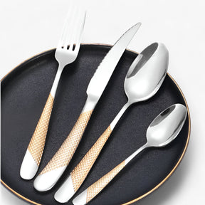 home & garden : StarDine - Bestekset van Roestvrij Staal - Zilver Goud in van Pantino