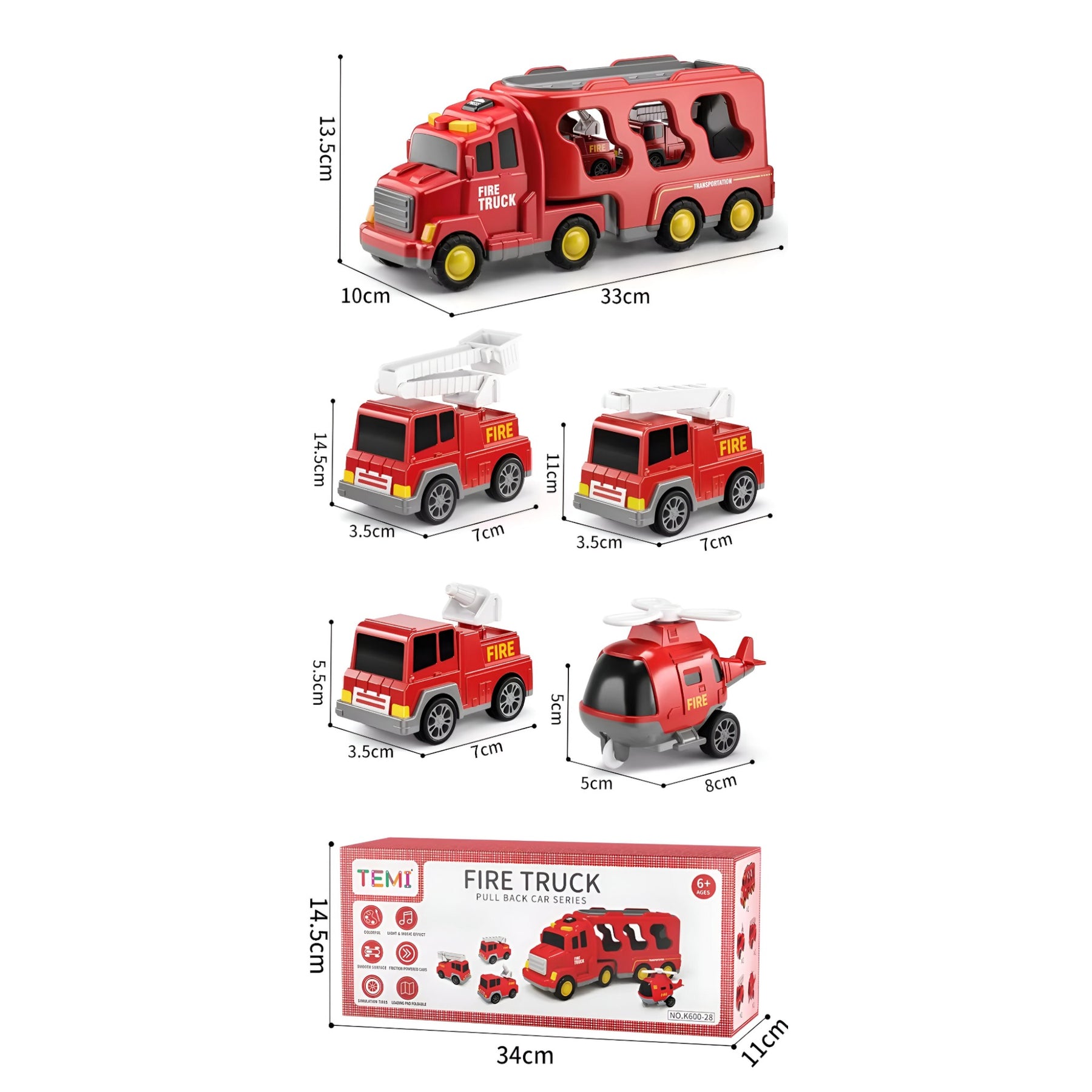 other : Speelgoed Vrachtwagen 5-in-1 voor Kinderen - Gele Educatieve Truck Set in van Pantino