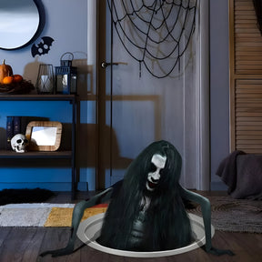 home & garden : Halloween-Vloerstickers - Spookachtige Raambehandeling - Zwart in van Pantino
