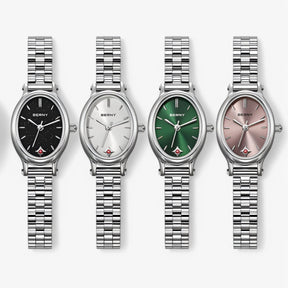 Watch : Minimalistische Ovalen Armbandhorloge Dames - Zwart in van Pantino