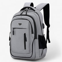 bags : Rugzak Heren Rood - Ruime Laptoprugzak voor Studenten in Lichtgrijs van Pantino