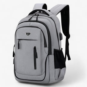 bags : Rugzak Heren Rood - Ruime Laptoprugzak voor Studenten in Lichtgrijs van Pantino