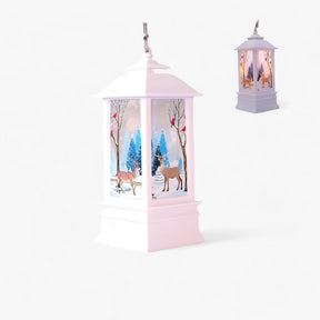 home & garden : Sneeuwman Kerstman Verlichte Lantaarn - Feestelijk Boomornament en Woondecoratie in D van Pantino