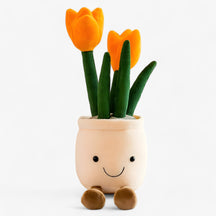 home & garden : Pluche Vetplanten Schattige Charme - Blauw in Oranje van Pantino