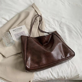 bags : Tote Bag - Samsara Soft PU Leather in Coffee van Pantino