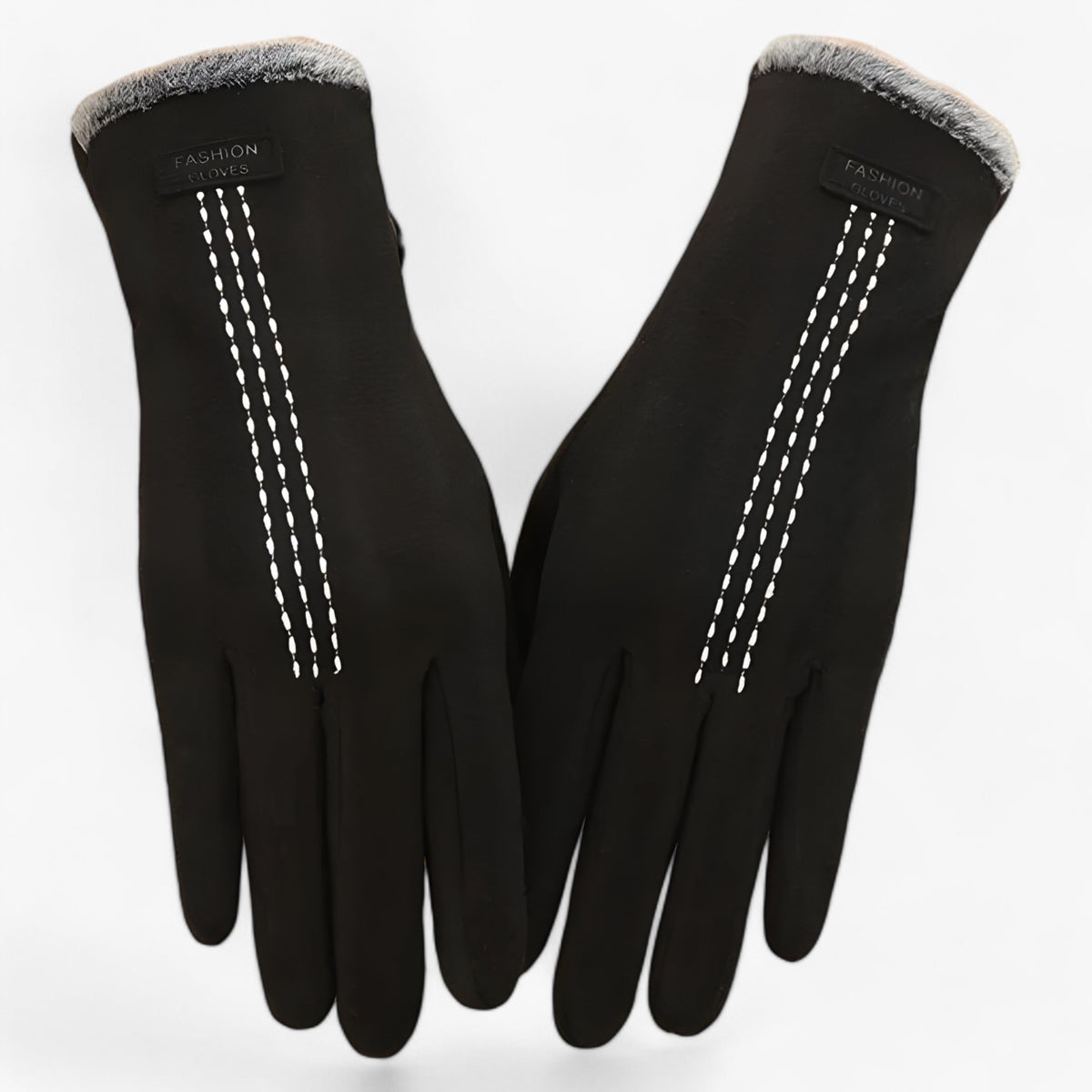 Gloves : Handschoenen Roze - Vintage Winterhandschoenen - Warmte, Comfort & Touchscreen in Zwart Eén Maat van Pantino